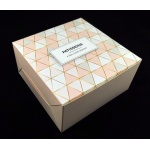 กล่อง Snack Box 5x5x2.5 นิ้ว ลาย Scandinavian Pink