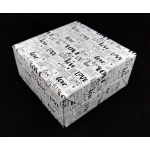  5x5x2.5 inches Snack Box (Black Color) LOVE Pattern